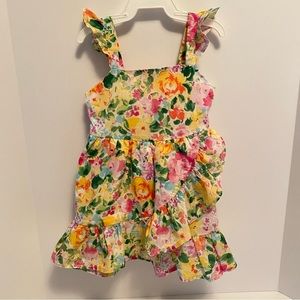 Janie and Jack Floral Ruffle Dress - Multicolor